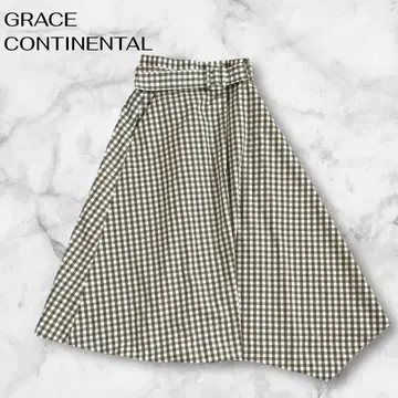그레이스 콘티넨탈 롱 스커트 플레어 스커트 깅엄 체크 [ M ]