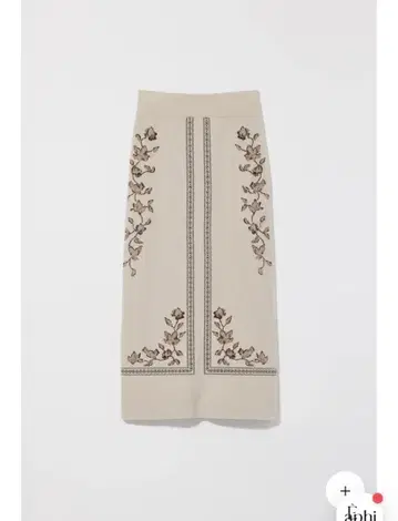 eaphi 스카프 모티프 니트 스커트