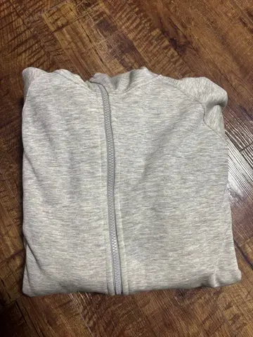 플리스 풀 집업 후드티 XL 그레이