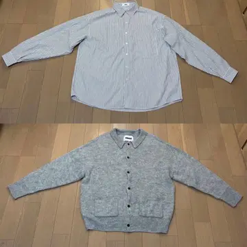 SINSS 루즈핏 스트라이프 셔츠 셔츠 가디건