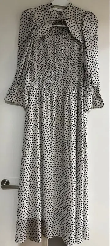 도트 무늬 롱 원피스