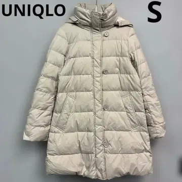 유니클로 다운 코트 베이지 217-072647 여성용 S 사이즈