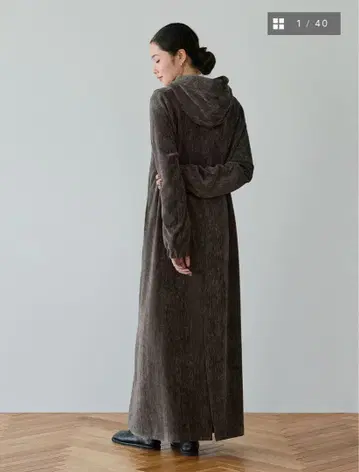 크루레 crewre 벨벳 후드 원피스