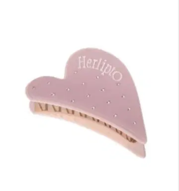 herlipto 바이컬러 하트 트윙클 헤어 클립