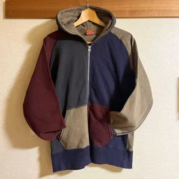 BEAMS 멀티 컬러 지퍼 후드티 M