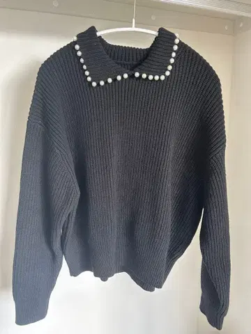 fitmore 옷깃 펄 벌키 니트