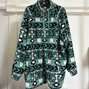 PRIMAX 기하학 패턴 플리스 자켓 M