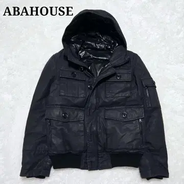 새상품급 ABAHOUSE 충전솜 블루종 봄버 자켓 후드 블랙 밀리터리