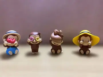 호기심 많은 조지 피규어 4개 세트