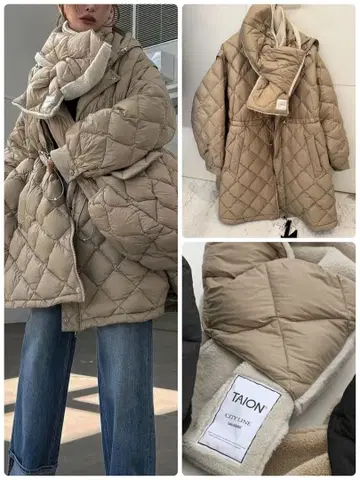 다운&머플러 세트 willfully x taion 미사용 새상품