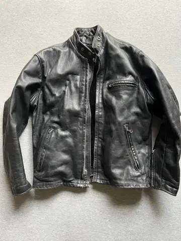 [ 새상품급 ] Schott 블랙 가죽 자켓 40 라이너 포함 라이더스