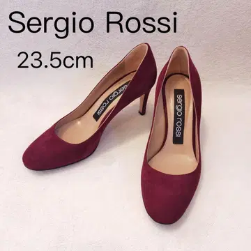 세르지오로시 펌프스 스웨이드 가죽 와인 레드 보르도 23.5cm