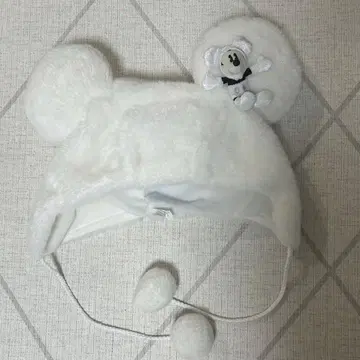 디즈니 팬캡 화이트 미키 화이트 겨울