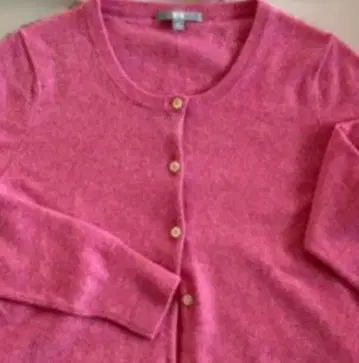 UNIQLO 핑크 캐시미어 100% 가디건 M