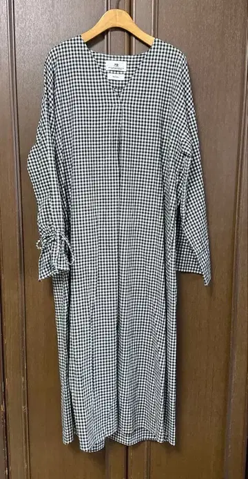 새상품급 써니클라우드 캔디 소매 깅엄 원피스