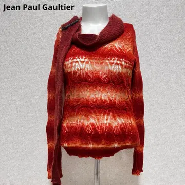 장 폴 고티에 그라데이션 크로셰 니트 스톨 도킹