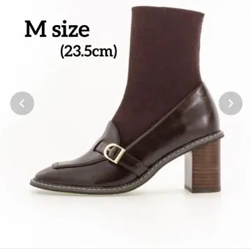 RANDA 스트레치 삭스 앵클부츠 브라운 M 23.5cm