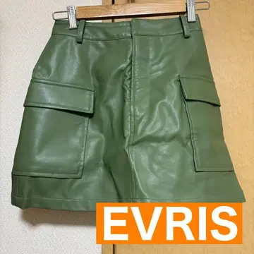 [ EVRIS ] 인조 가죽 미니 스커트