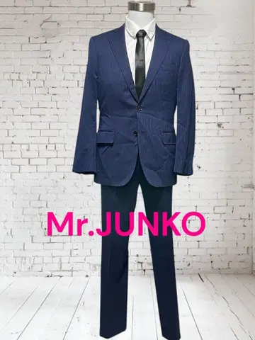 [ Mr. JUNKO ] 수트 YA6 네이비 스트라이프 셋업