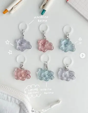 컴프 달리는 강아지 흔들흔들 마커 6종 가챠