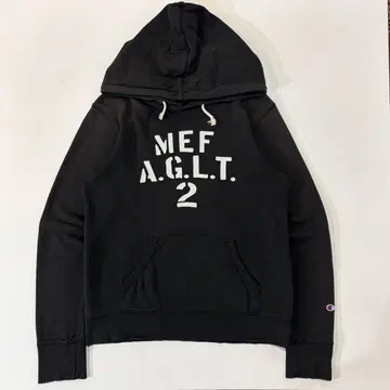 챔피온 전면 프린트 후드티 굿 디자인 블랙 L (남성용 S 상당)