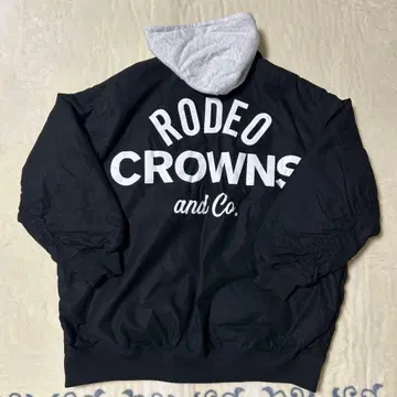 RODEO CROWNS 오버 사이즈 로고 블루종