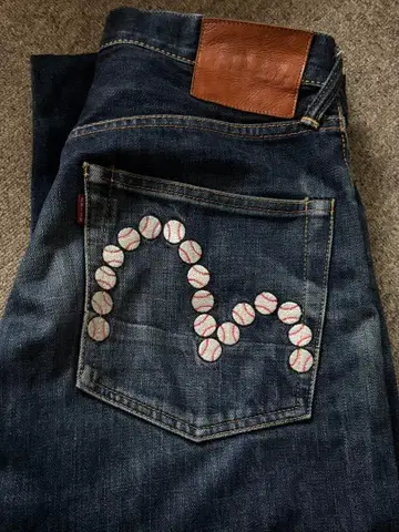 [ 새상품급 ] W30 에비수 야구공 인기 카모메 EVISU 데님