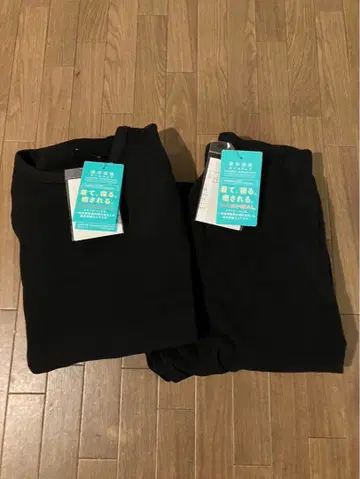 WORKMAN MEDIHEAL 블랙 플리스 트레이닝복 팬츠 세트 L