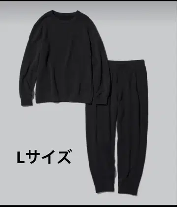 WORKMAN MEDIHEAL 블랙 플리스 트레이닝복 팬츠 세트 L