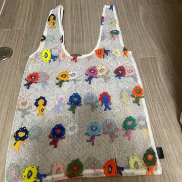 오사카 만박 회장 한정 컬러 미야쿠미야쿠 레이스 에코백 멀티 컬러 랜덤