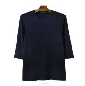 남성용 새상품 XXL 2L 네이비 7부 소매 티셔츠 3장 세트 미개봉