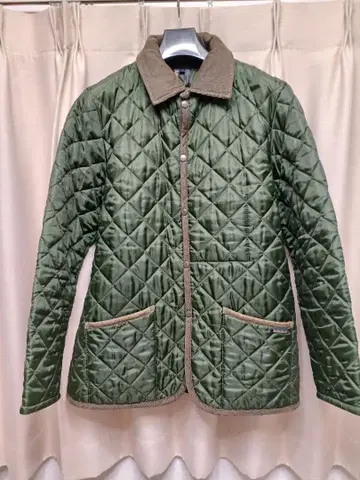 LAVENHAM 그린 퀼팅 자켓