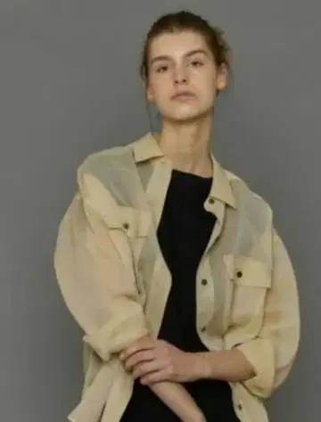 소프트 오간자 시어 셔츠