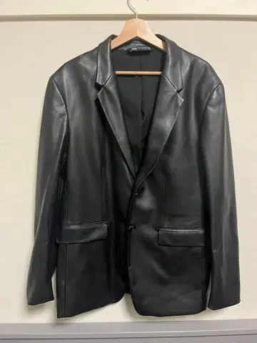 가죽 테일러드 자켓 블랙