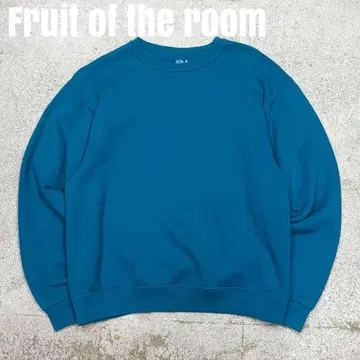 8320 00s 90s 프룻 오브 더 룸 터콰이즈 무지 맨투맨