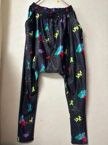 #3736 Marble 페인트 패턴 사루엘 팬츠 XL