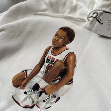 APPLEBUM 바르셀로나 보이 후드티 화이트 L 사이즈