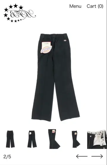 [ 초레어 ] afb x dickies 콜라보 플레어 팬츠 블랙 M