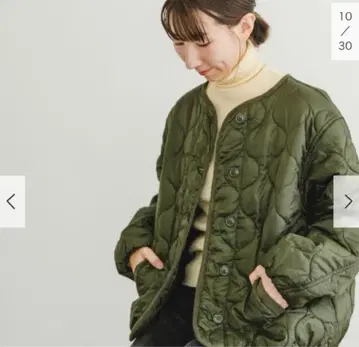 [ 새상품급 ] ITEMS URBAN RESEARCH 퀼팅 자켓 카키