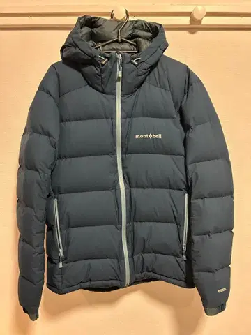 몽벨 파마로스트 라이트 다운 후드티 L 사이즈 블루그린