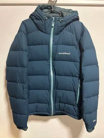 레어 몽벨 파마 로스트 라이트 다운 후드티 L 사이즈 블루그린