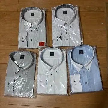미사용 5L 비즈니스용 긴팔 와이셔츠 5매 세트
