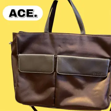 에이스. 제네 레이블 2way 토트백 브라운 다중 수납 출퇴근