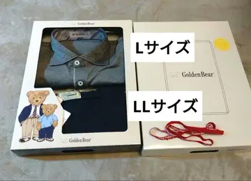 Golden Bear 피케 셔츠 그레이 L 크로커다일 LL 네이비