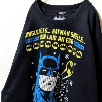 배트맨 빅 로고 맨투맨 트레이닝복 블랙 XL 구제 의류