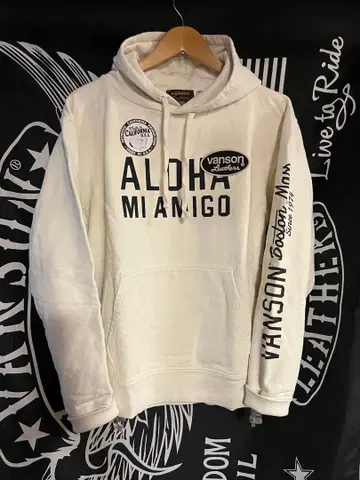 새상품 반손 vanson 쭈리 맨투맨 풀오버 후드티 L