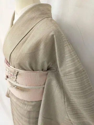 새상품급 순수 실크 이중 기모노 지 창작 호몬기 단품