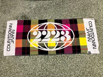 COUNTDOWN JAPAN 타월 2223 체크 핑크 노랑 오렌지