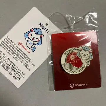 미개봉 오사카 간사이 만박 Expo2025 핀 배지 싱가포르관 택 포함