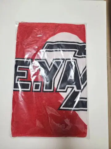 야자와 에이요시 페이스 타월 (로고 하트) 레드/블랙 화이트